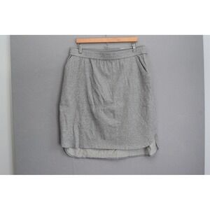EILEEN FISHER Simple Skirt Large Grey Jersey Knit Elastic Waist Midi New